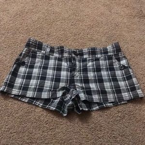 Black Plaid Shorts
